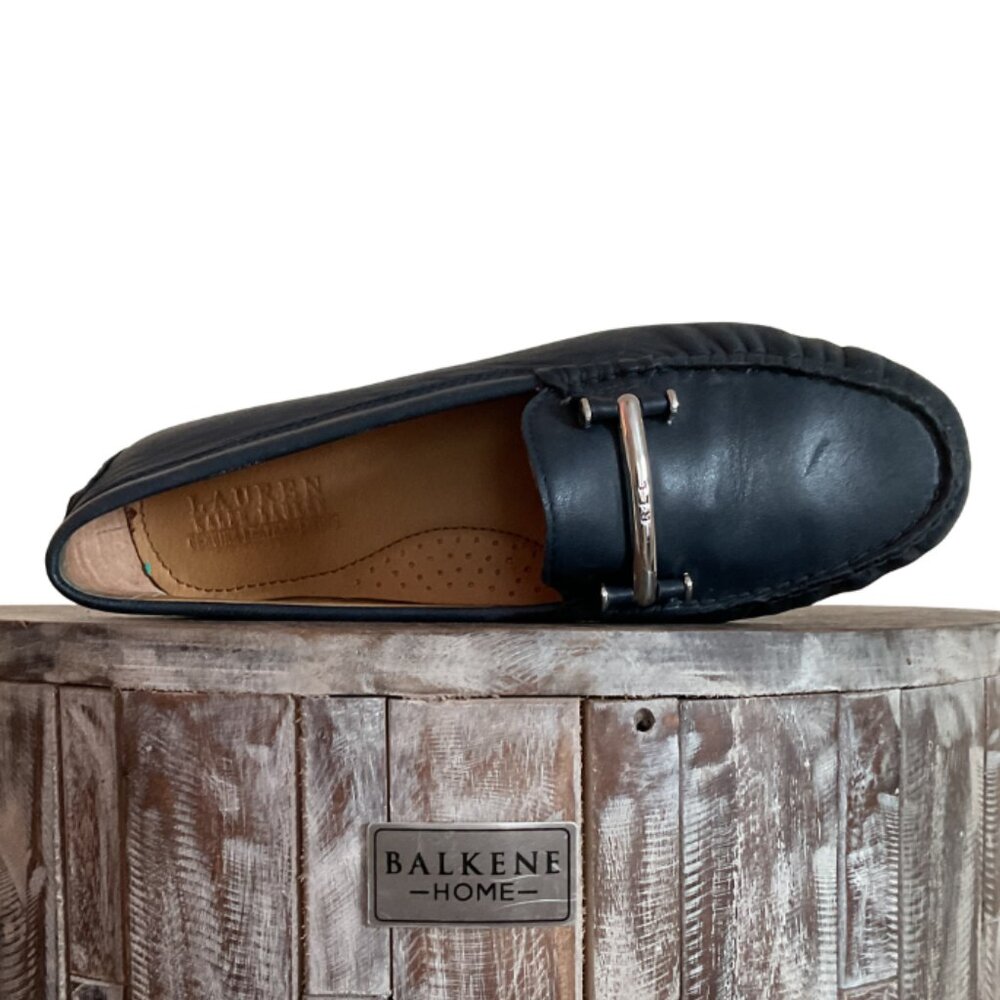 Lauren Ralph Lauren Leather Driving Loafers | Navy | Women's